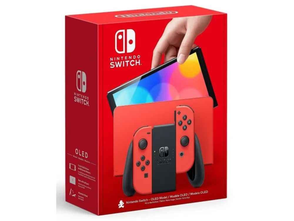 Прошитая Nintendo Switch OLED Mario Edition +50Игр +MicroSD 256GB — Ракурс 2 Прошитая Nintendo Switch OLED Mario Edition +50Игр +MicroSD 256GB — Фото 2 в Gameshop24