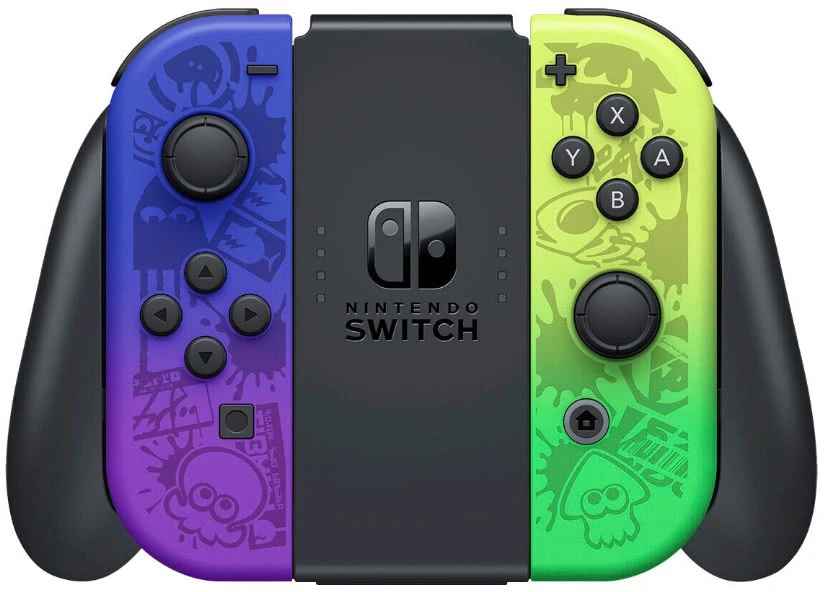 Прошитая Nintendo Switch OLED 64GB (Splatoon 3 Edition) — Ракурс 4 Прошитая Nintendo Switch OLED 64GB (Splatoon 3 Edition) — Фото 4 в Gameshop24