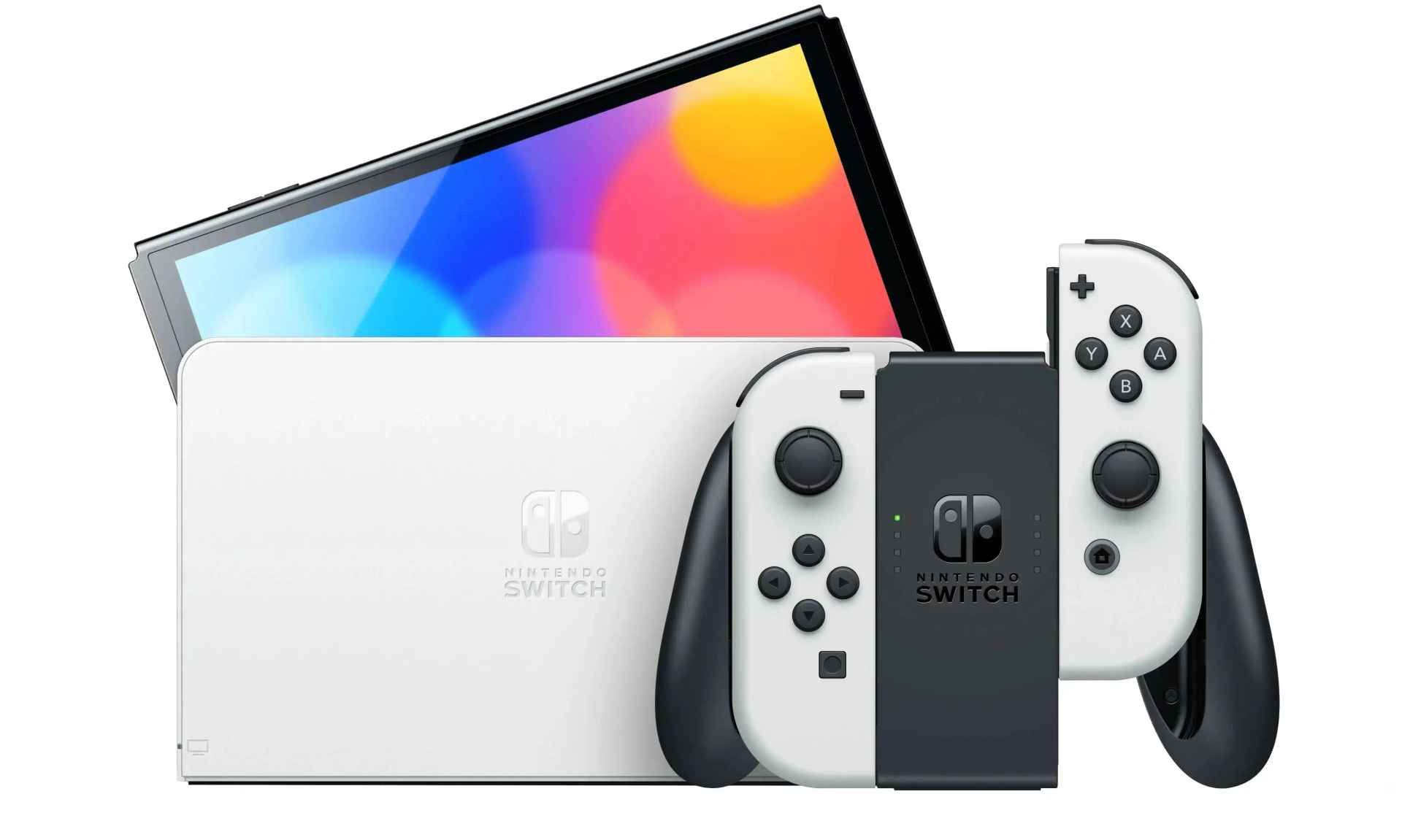 Прошитая Nintendo Switch Oled White +50Игр +MicroSD 256GB — Ракурс 4 Прошитая Nintendo Switch Oled White +50Игр +MicroSD 256GB — Фото 4 в Gameshop24