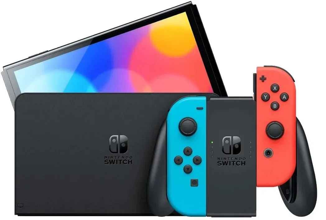 Прошитая Nintendo Switch Oled Neon +50Игр +MicroSD 256GB — Ракурс 4 Прошитая Nintendo Switch Oled Neon +50Игр +MicroSD 256GB — Фото 4 в Gameshop24